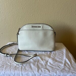 Michael Kors Leather Crossbody with Chain Detail